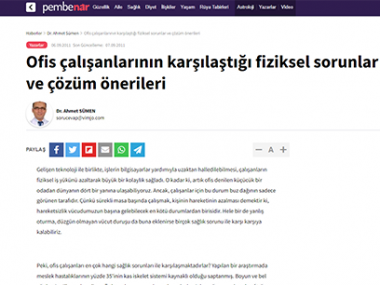 Ofis çalışanlarının karşılaştığı fiziksel sorunlar ve çözüm önerileri