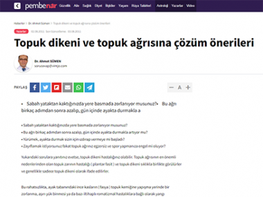 Topuk dikeni ve topuk ağrısına çözüm önerileri